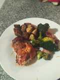 Roast chicken with seasonal vegetables