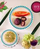 Bánh rán khoai tím cá hồi