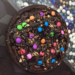 A picture of Dates walnut chocolate whole wheat flour cake(no added sugar).