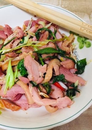 快炒鴨賞 的食譜成品照片