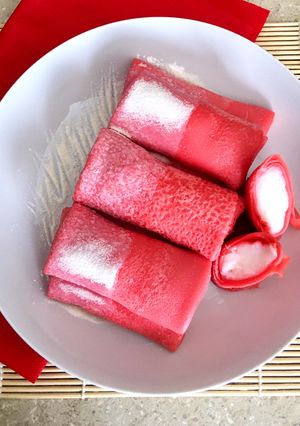 Foto resep Dadar gulung isi fla /merah putih
