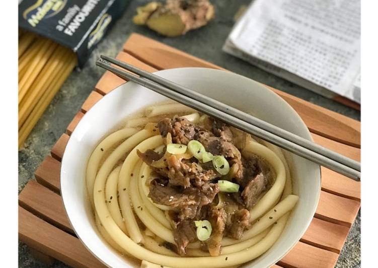 Niku long makaroni ala udon
