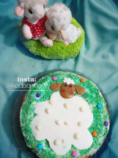 عکسی از دستور کیک عید قربان 🐑 (بدون خامه قنادی و فوندانت)