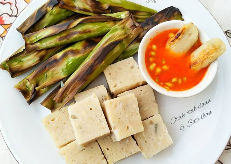 Otak-Otak Daun Pisang & Sate Ikan Kukus dalam satu adonan