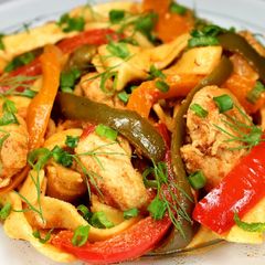 Chicken Fajita Noodles A picture of Chicken Fajita Noodles.