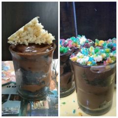 A picture of Oreo Walnut brownie Shots.