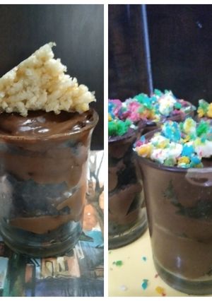 A picture of Oreo Walnut brownie Shots.