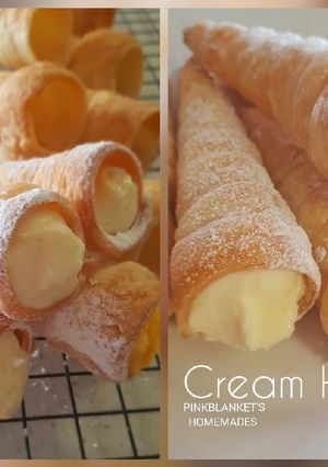 A picture of Creamy Cream Horns.