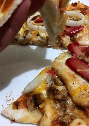 A picture of Homemade Pizza from Leftovers.