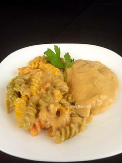 Una foto de Espirales con lomo al Pepe (pasta)