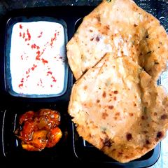 Aloo parathe A picture of Aloo parathe.