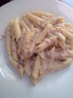 Una foto de Macarrones con salsa de foie-gras