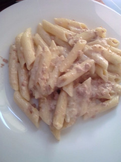 Una foto de Macarrones con salsa de foie-gras