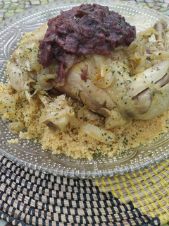 Una foto de Pollo estilo marroquí