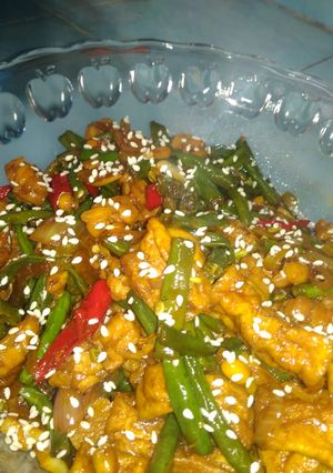 Foto resep Tahu kecap kacang panjang