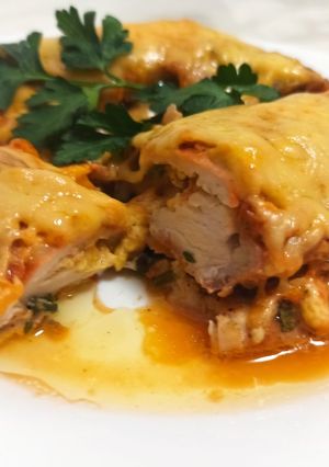 Фото Куриная грудка запеченая с сыром.