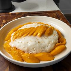 A picture of The EASIEST Mango Sticky Rice.