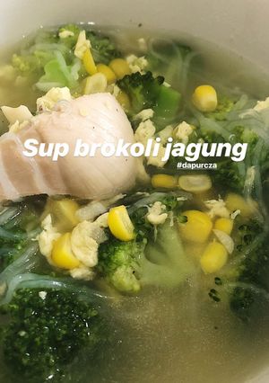 Foto resep Sup brokoli jagung