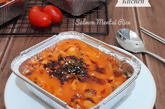Resep Salmon mentai rice Anti Gagal
