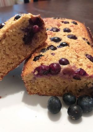 Una foto de Budín de arándanos fit