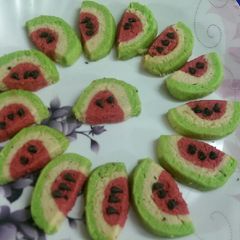 Watermelon Cookies A picture of Watermelon Cookies.