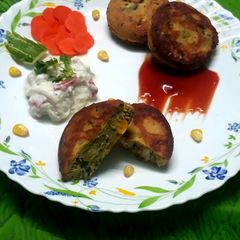 A picture of Sweet and sour chicken shami kebab.