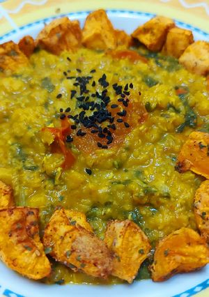Vöröslencse curry Téné recept fotója