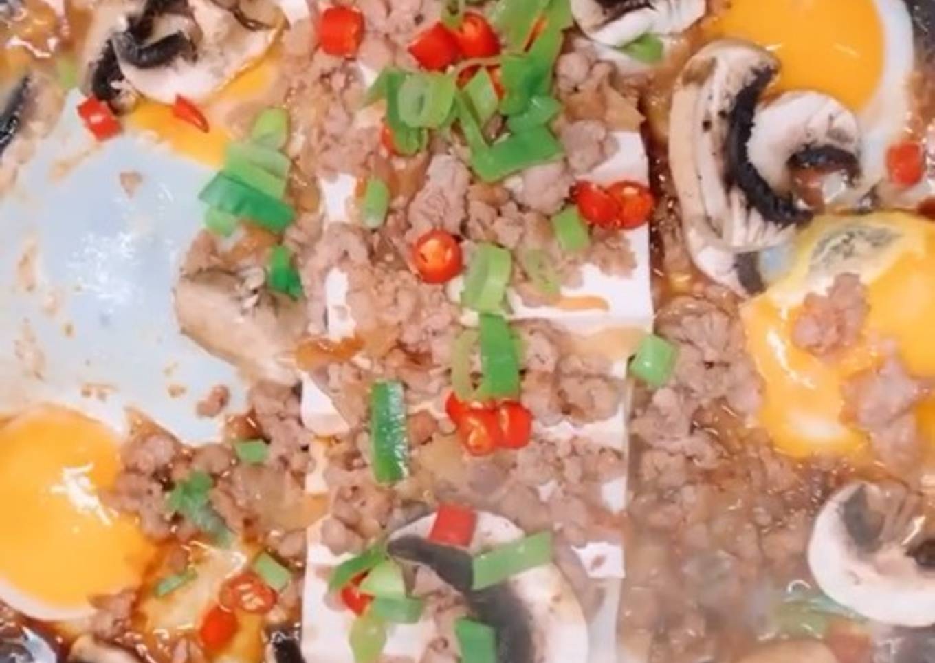 Pork with silken tofu