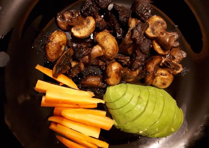 Steps to Make Quick Beef and mushrooms stir fry