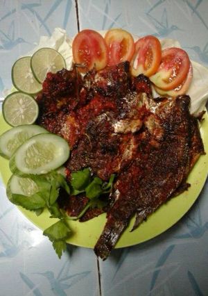 Foto resep Ikan mujair panggang kecap asam manis