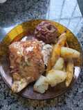 Pollo al horno macerado con naranja