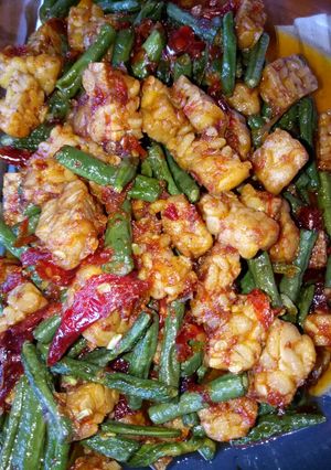 Foto resep Tumis kacang panjang+tempe