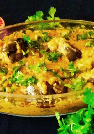 A picture of Stuffed brinjal.