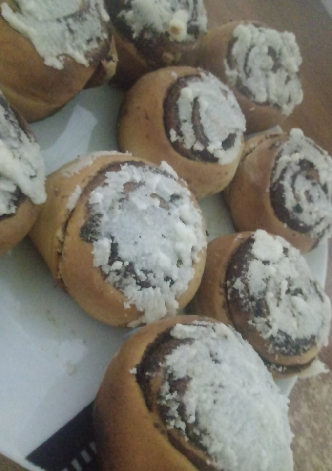 Una foto de Rolls de canela glaseados
