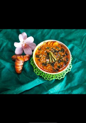 A picture of Raw turmeric sabzi.