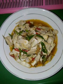 Foto resep Tumis jamur sawit pedas