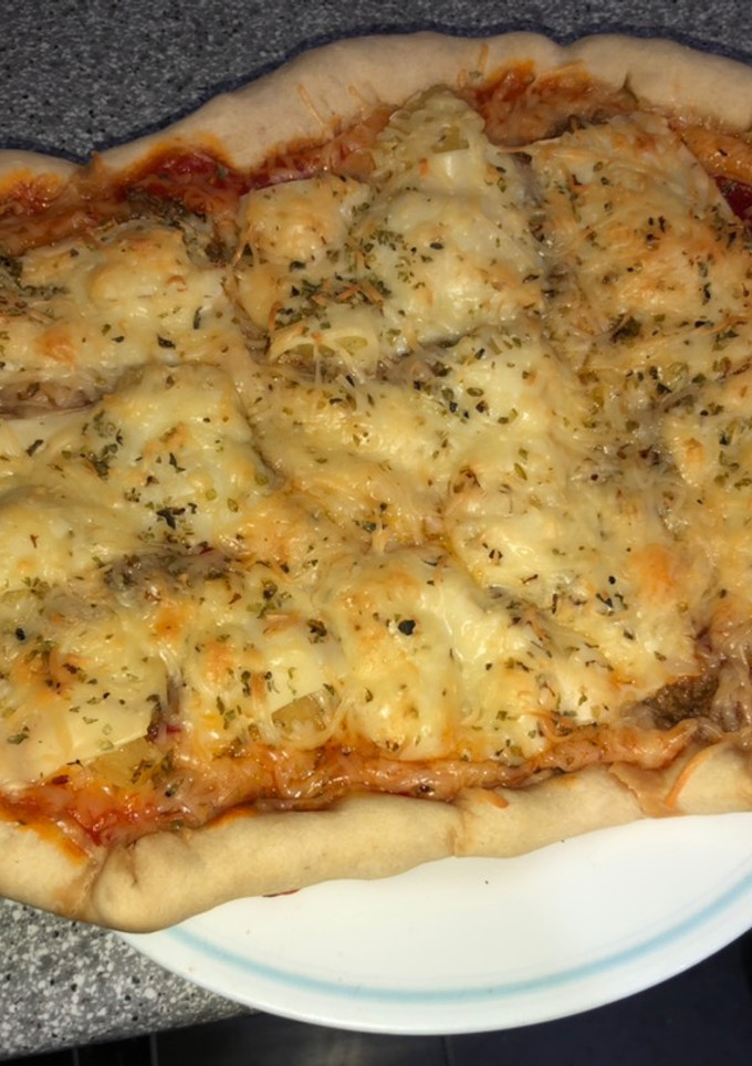 Una foto de Pizza casera completamente masa fácil y sin apenas reposo