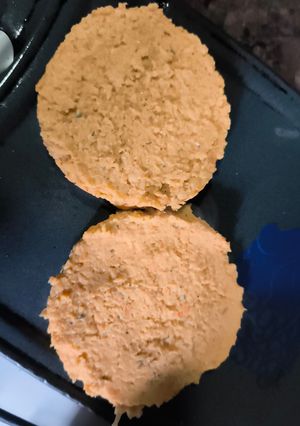 Una foto de Hamburguesas de garbanzos y boniato