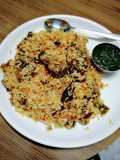 Chicken biryani with green coriander chutney