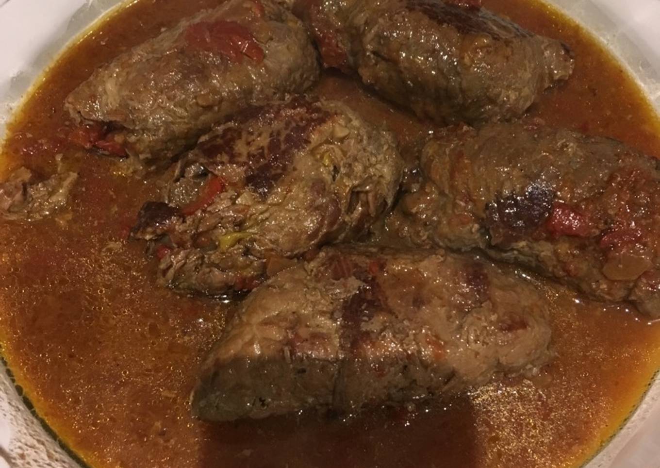 Rollitos de carne y verdura