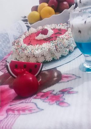 عکسی از دستور یلدای ۱۳۹۹ و کیک یلدایی