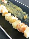Brochettes de fromages aux poires