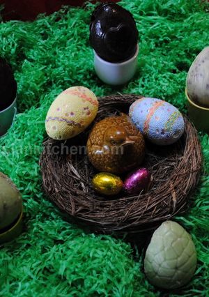 A picture of EasterBake Chocolate eggs.