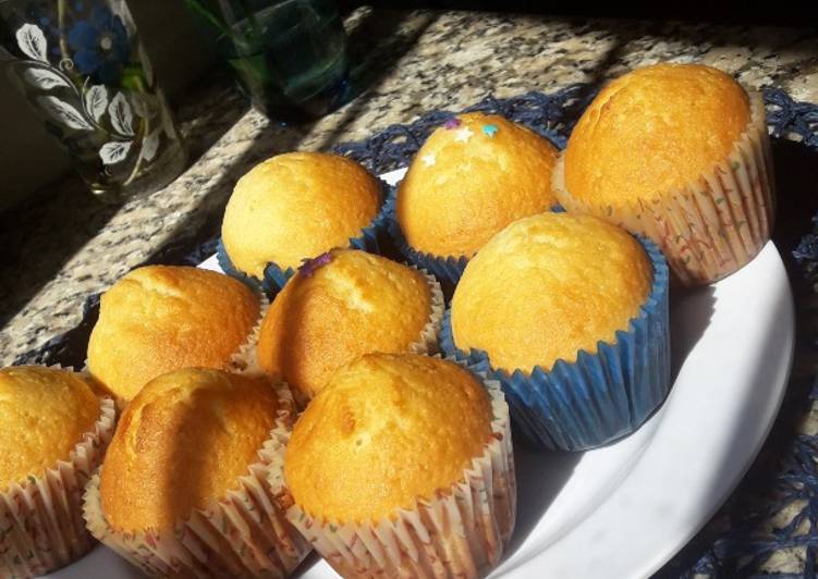 Cupcakes coco y vainilla sin manteca