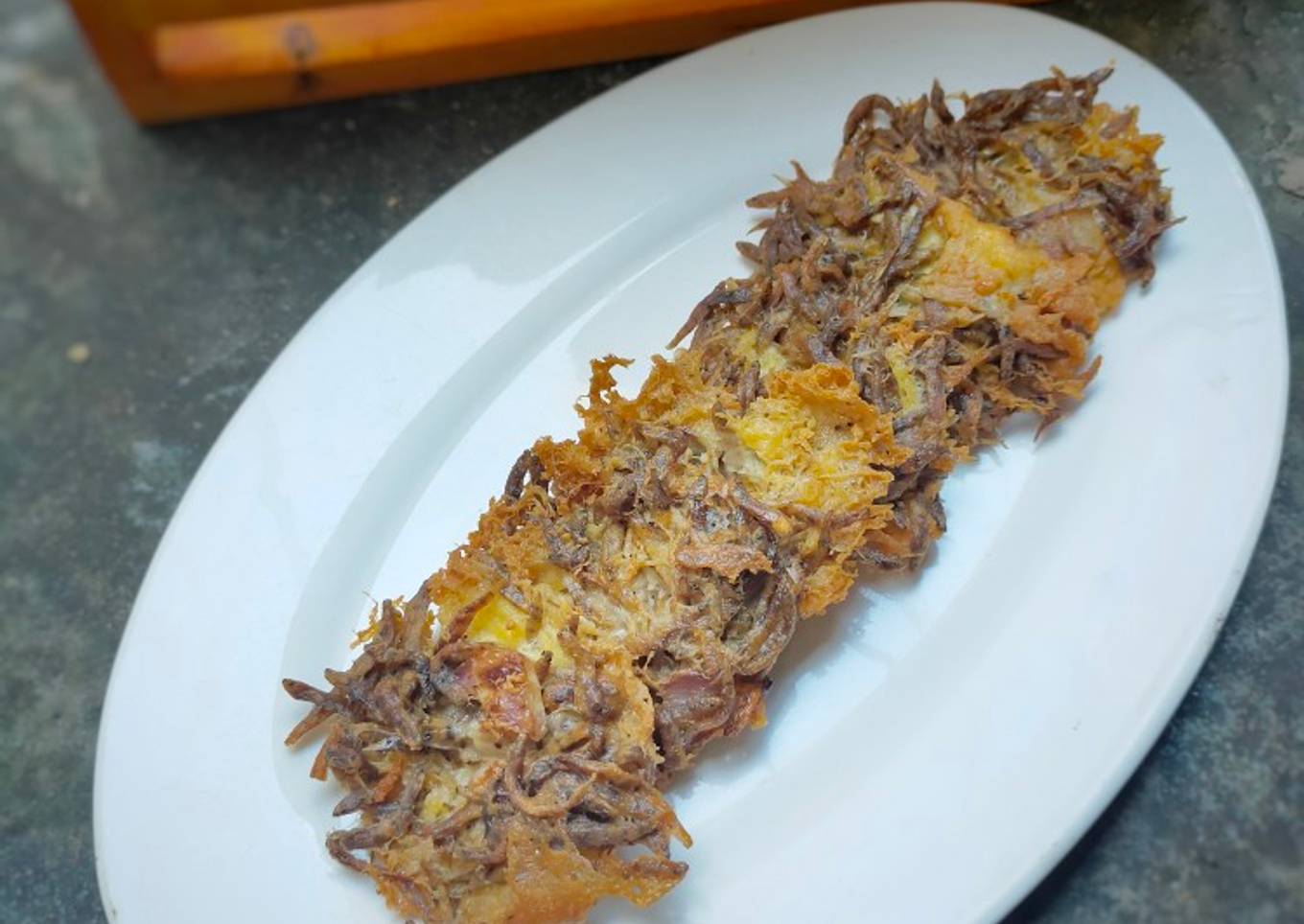 Teri penja goreng telur