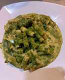Fideos Rigatti con Salsa de Espinacas