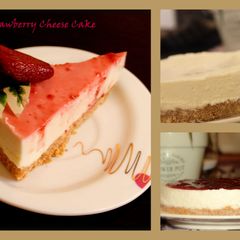 A picture of Strawberry Cheese cake.