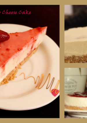 A picture of Strawberry Cheese cake.
