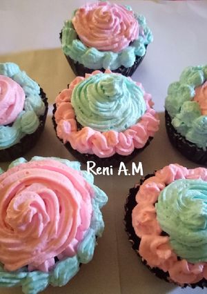 Foto resep Cupcake cokelat & cara membuat butter cream