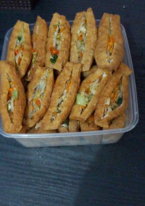 Foto resep Tahu isi tauge dan ayam suwir pedas